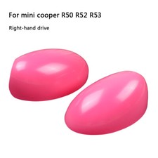 Pink Rearview Mirror Cover Cap Trim For Mini Cooper R50 R52 R53 Right Drive