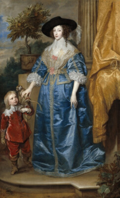 Queen Henrietta Maria mit Sir Jeffrey Hudson 1633 Anthony van Dyck