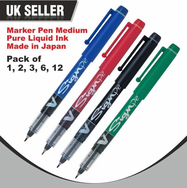 Pilot V Sign Pen Liquid Ink Fiber Tip 2.0mm Line 0.6mm 4 colors