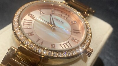 Relic by Fossil Beautiful Rose Gold hip hop Diamond Bezel 