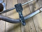 VINTAGE ANTIQUE BIKE BICYCLE CARBIDE LAMP LIGHT BRACKET HANDLEBAR BRACKET SLIDE