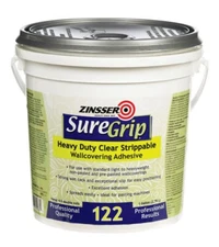 Zinsser SureGrip 122 Heavy Duty Clear Strippable Wallcovering Adhesive 1 gal
