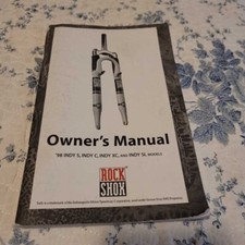 Vintage 1998 ROCKSHOX Owners Manual 1998 Indy S Indy C Indy XC Indy SL Models