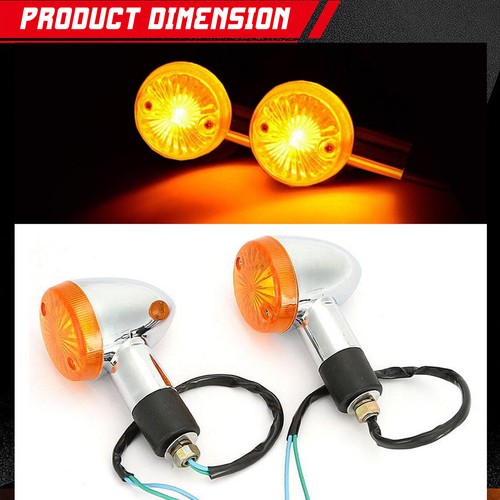 Pair Rear Motorcycle Turn Signal Blinker Light Front For Harley Sportster Lamp - 第 1/12 張圖片