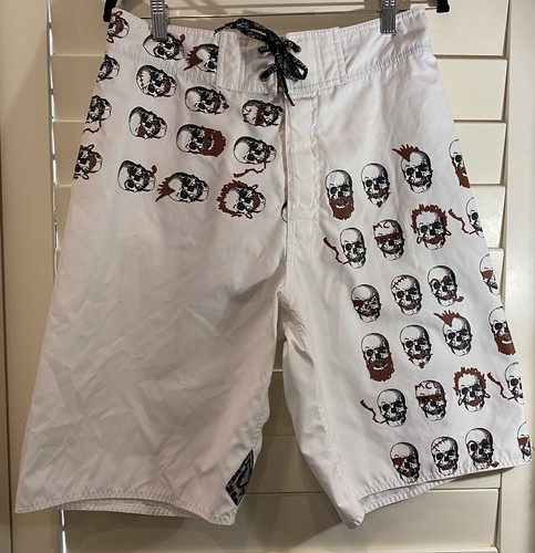 Mens MCD Size 30 Board Shorts White 