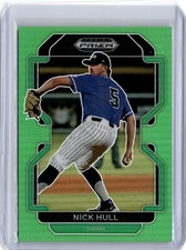 2022 Prizm Draft Picks Lime Green Nick Hull 2/75 (B23) Cubs