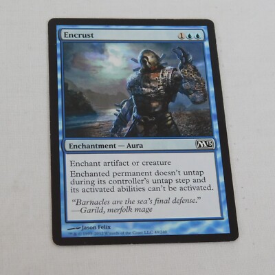 Encrust MTG 2012 Blue Enchantment Aura 49/249 Magic 2013 Common Trading Card 