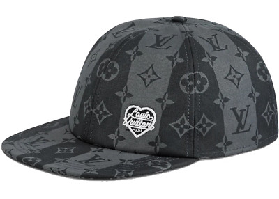 Louis Vuitton Nigo LV Made Black Grey Stripe Logo Sun Cap