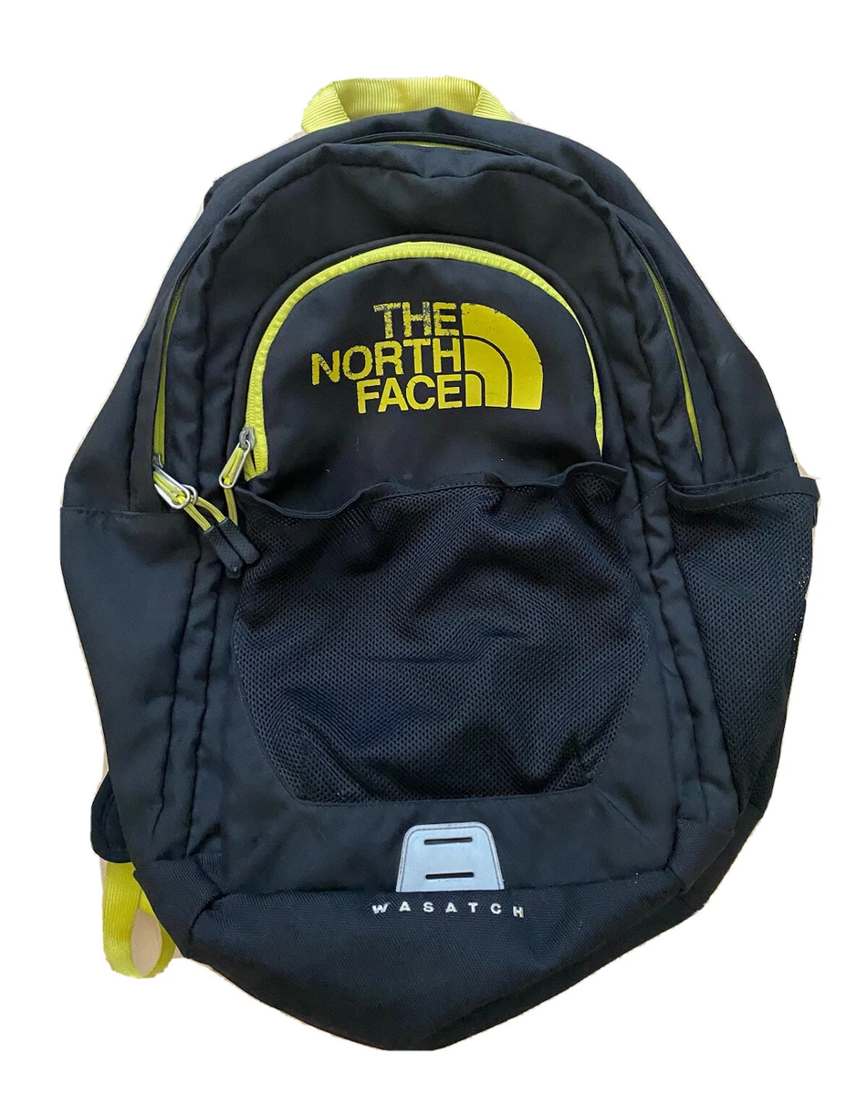 The North Face Wasatch Back Pack Book Bag Neon Black | eBay