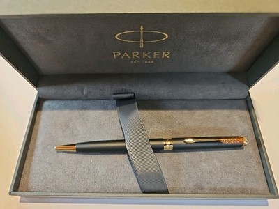 Parker Sonnet Slim,  Mattschwarz GC, Kugelschreiber,  Geschenkbox,  Neu