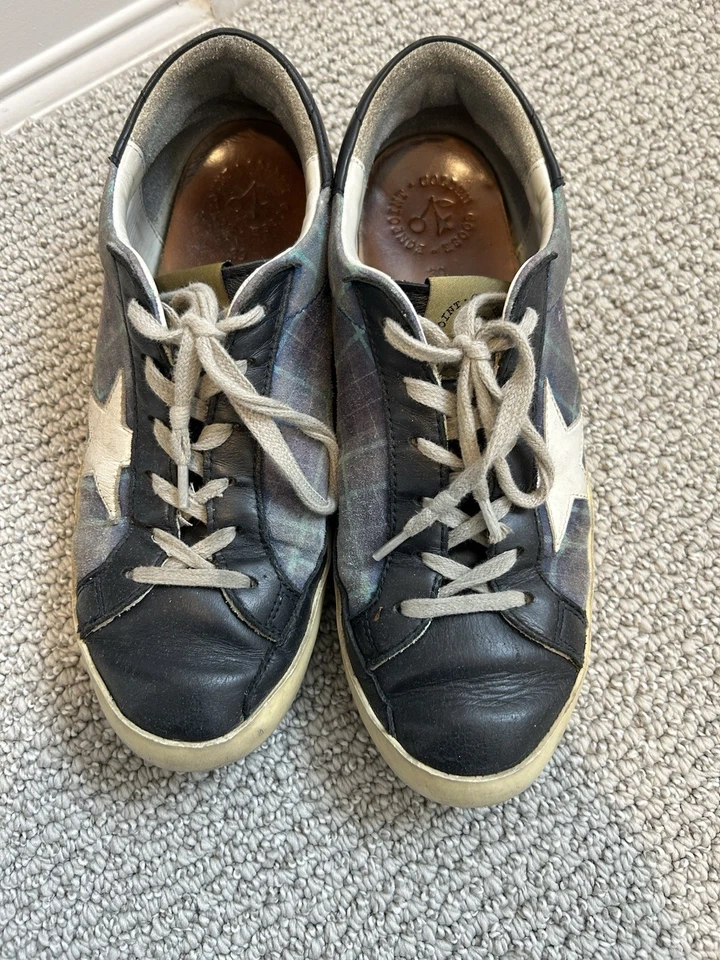 Golden Goose Superstar Azul Cuadros Con Estrella Talla 39 Foto 2 de 4