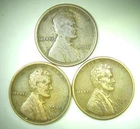 1916-S, 1919-D, & 1919-S Lincoln Wheat Cent. 3 Coin Lot.