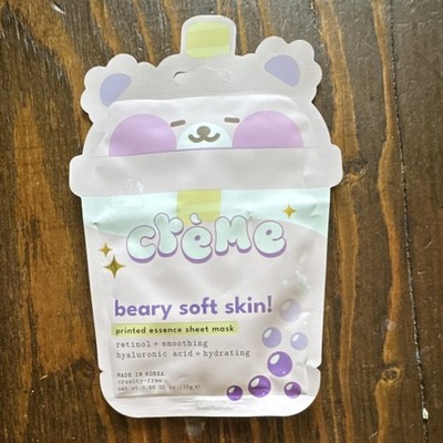 The Crème Shop Beary Soft Skin Mask Sheet Retinol Hyaluronic Acid 0.88 oz