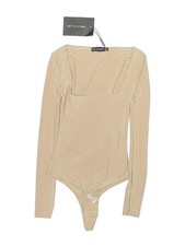NWT PrettyLittleThing Women Brown Bodysuit 0