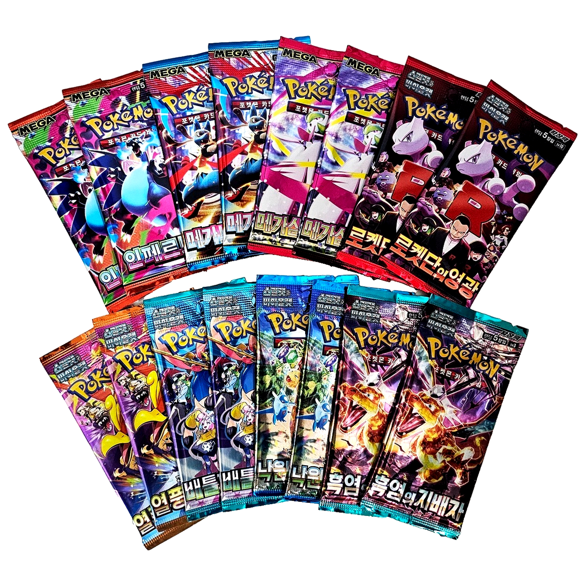 16 PACKS Pokemon TCG Cards Booster Variety Set Bundle KOREAN Mega Evolution ETC 16 PACKS Pokemon TCG Cards Booster Variety Set Bundle KOREAN Mega Evolution ETC