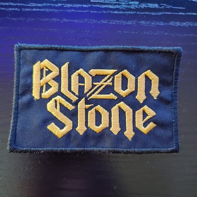 Blazon Stone Black & Gold Logo Embroidered Sew On Patch