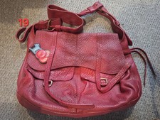 Radley Grosvenor medium leather shoulder bag in red