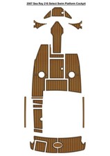 2007 Sea Ray 210 Select Swim Platform Cockpit Pad Boat EVA Foam Teak Floor Mat