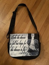 Ice Skating Accessory Bag 12x10inch tote/ book bag with skate and quote