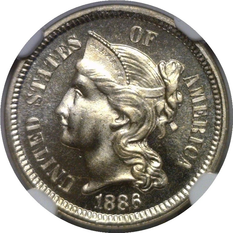 1886 Nickel Three Cent NGC PF-67 - Image 2 of 3