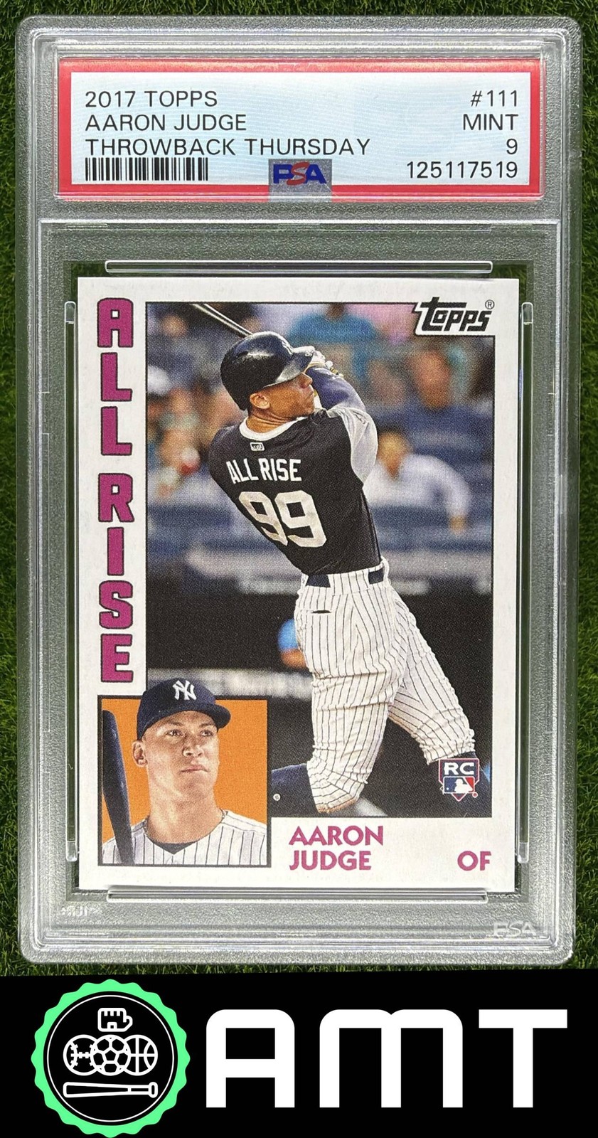 Aaron Judge RC PSA 9 2017 Topps Throwback Thursday New York Yankees #111 7519