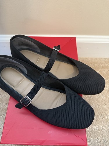 Kelly & Katie Woman’s Sophi Mary Jane Flat Black Canvas Size 8M No Box - Picture 2 of 4
