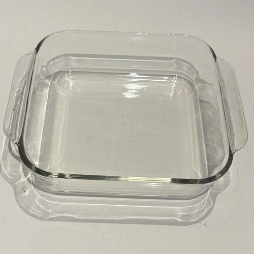 Vintage Pyrex 222-r Clear 8"x8"x2" Baking Dish USA
