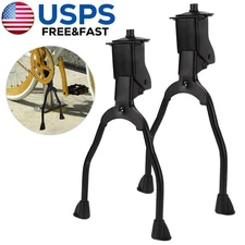 Bike Kickstand Double Leg Center Mount Adjustable Foldable Fit 26" Bikes & Above