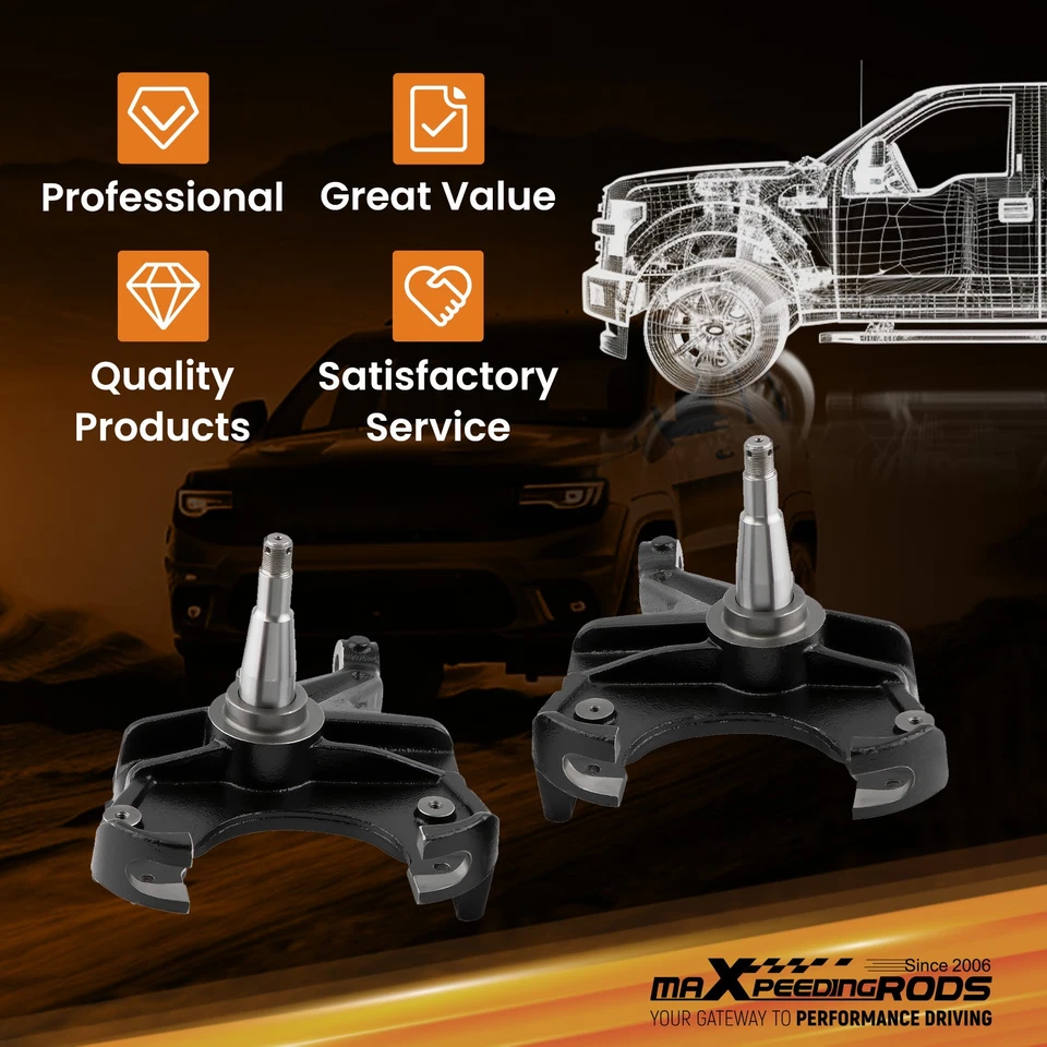 Husillo de caída descendente de 3" rotor de 1,25" para Chevy C10 R10 GMC C1500 2x2 1973-1987 Foto 3 de 4