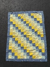 Vintage Handmade Baby or Child Quilt 41.5 x 32