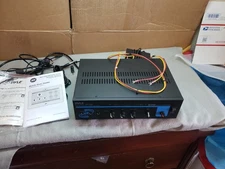 Pyle PT110 Home Compact PA Mono Amplifier Audio Receiver RCA AUX / W/Microphone