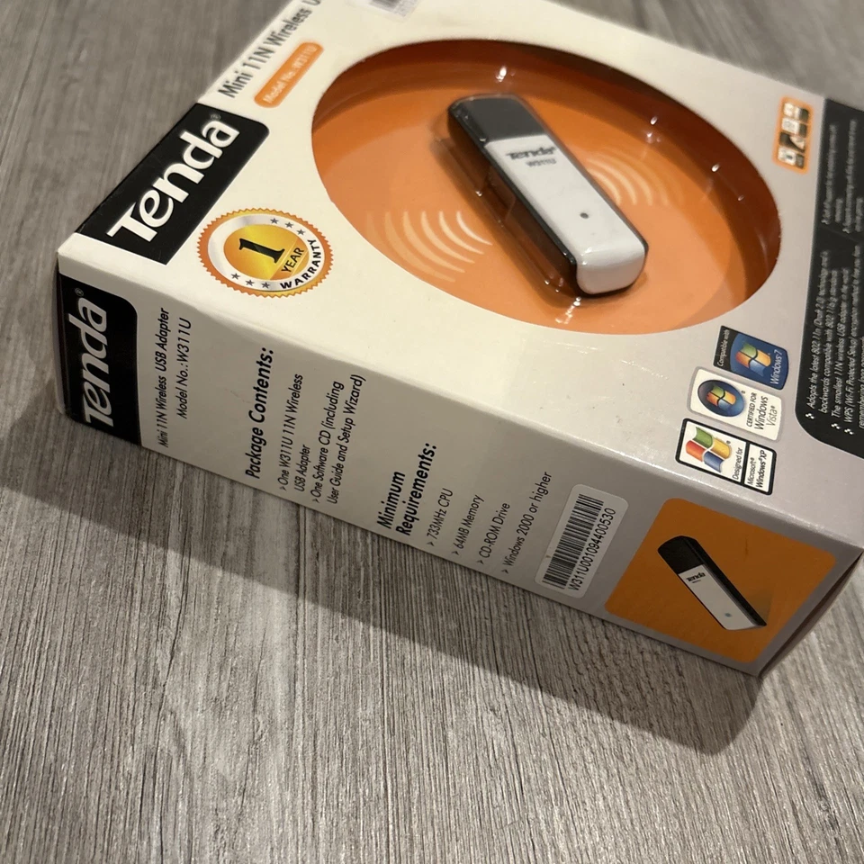 Adaptador USB Inalámbrico Tenda Modelo W311U Mini 11 N - Nuevo Estado en Caja Foto 3 de 4