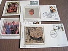 GB lot of 4 assorted Benham 'silk' 1st day covers....10/3