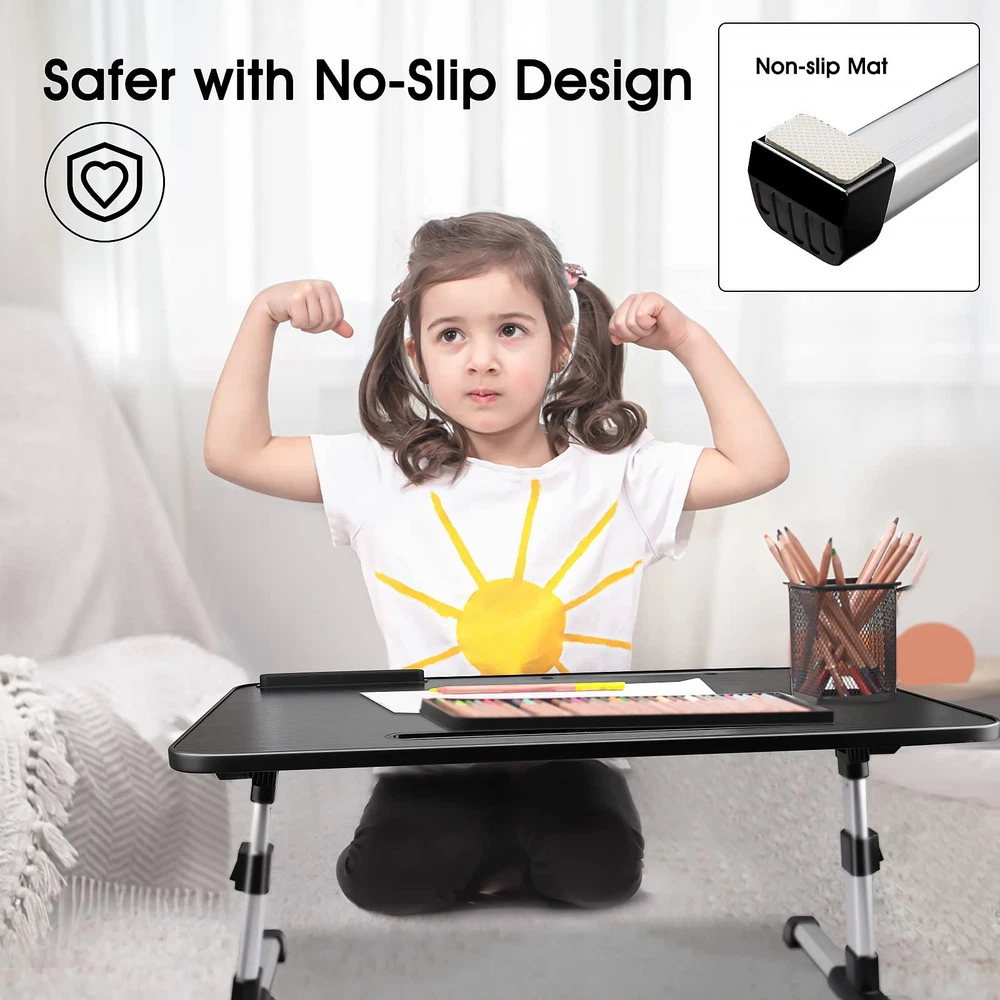 Laptop Stand for Bed, Adjustable Height and Angle, Laptop Lap Desk with Table...