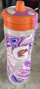 Gatorade Gx Hydration System Non-Slip 30 oz Squeeze Bottle Pink Purple