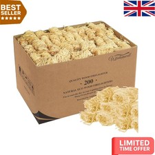 200 Eco-Friendly Wood Firelighters - Safe Charcoal Starters for BBQ & Ovens 0.13 per lighter
