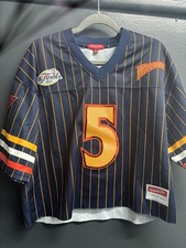 Mitchell & Ness x DANNIJO Warriors Baron Davis 5 Rhinestone Cropped Women L