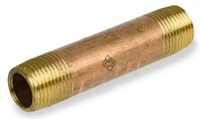 SMITH-COOPER 86NI4006044C Nipple 3/4" Red Brass MPT x MPT Schedule 40