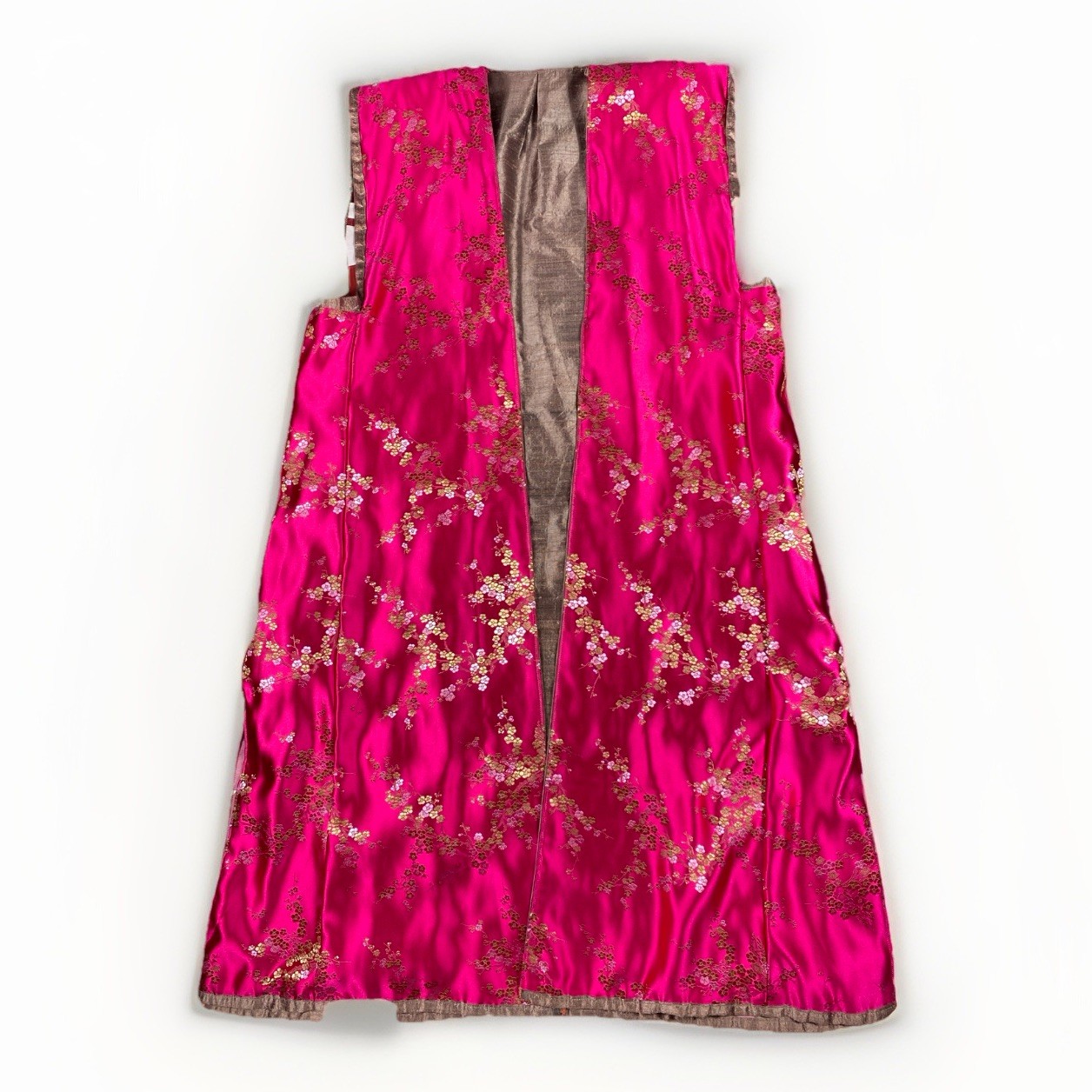 Sew Sister Handmade Silk Patchwork Sleeveless Rev… - image 3