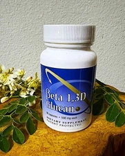 BETA 1,3D GLUCAN 500mg 60caps DIETARY SUPPLEMENT IMMUNE SUPPORT TRANSFER POINT