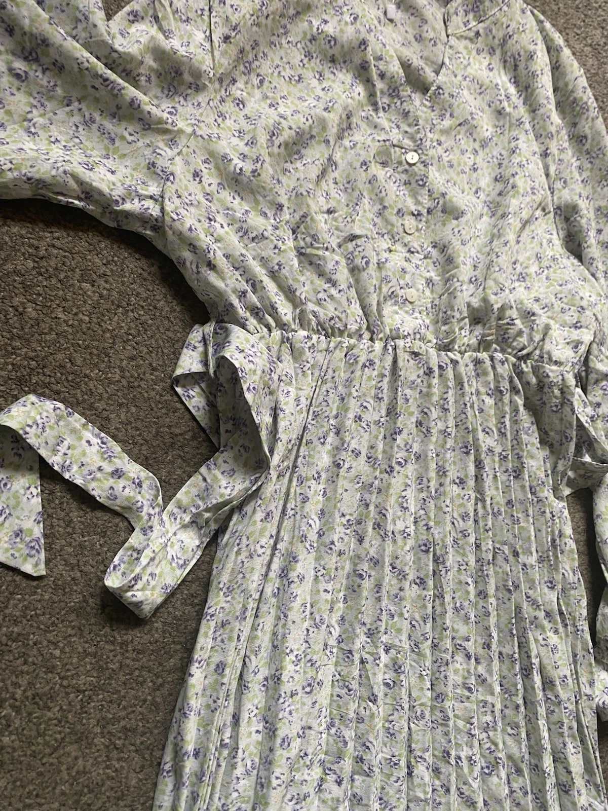 OFF WHITE Abito lungo blu bianco sporco nuovo con etichette taglia M