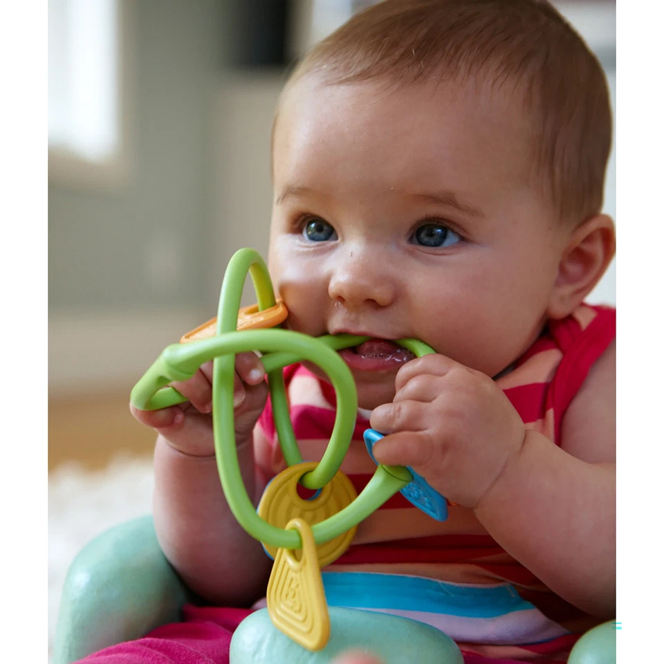 Green Toys: Twist Teether Pastel Baby Ring & Shapes - Image 3 of 4