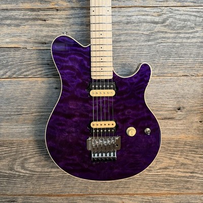 Ernie Ball Music Man 30th Anniv. Axis - Trans Purple Quilt/Black Purple Sparkle