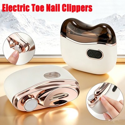 2 in 1 Electric Nail Clipper Polisher with Light Automatic Nail Cutter Clipper