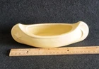 Vintage USA Art Pottery Canoe / Boat Planter RED WING? McCoy? Moon & Stars 8"