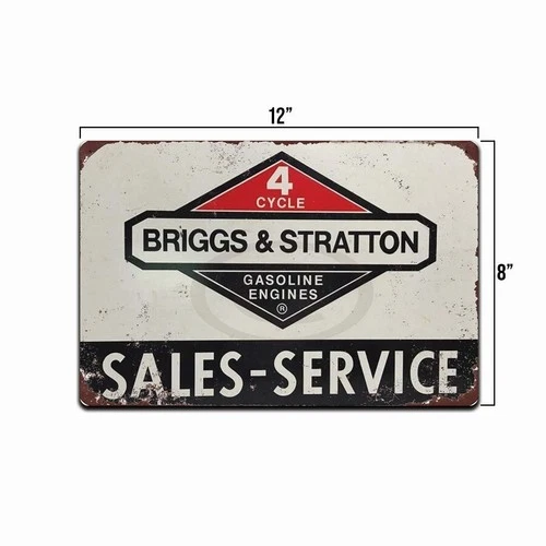 VINTAGE looking Briggs & Stratton 8X12 METAL NOVELTY GARAGE SIGN