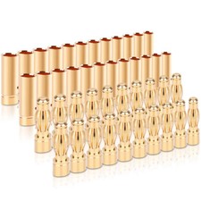 20 Pairs 4.0mm Banana Bullet Connector Plug Male Female for RC Battery ESC Motor