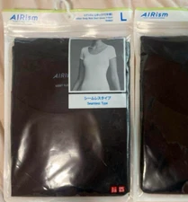 UNIQLO AIRism Scoop-Neck Short-Sleeve T-Shirt XS-3XL 4Colors Women 464450 NEW