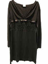 RED VALENTINO Women's Black Long-sleeved Mini Dress ; Size M :  100% authentic; 