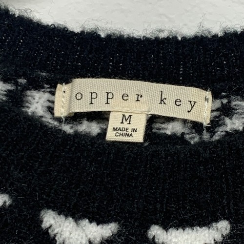 Cooper Key | Big Kids Size Medium | Black/White Fuzzy Faira Isle Sweater NWT - Picture 6 of 9